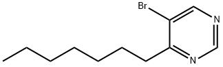 5-ブロモ-4-ヘプチルピリミジン 化学構造式