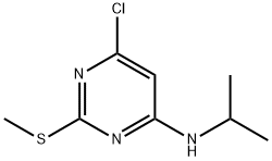 6-Chloro-2-(methylthio)-N-isopropylpyrimidin-4-amine 化学構造式