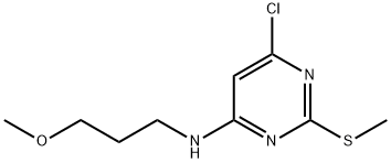 6-クロロ-N-(3-メトキシプロピル)-2-(メチルチオ)ピリミジン-4-アミン 化学構造式