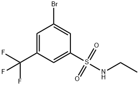 3-ブロモ-N-エチル-5-(トリフルオロメチル)ベンゼンスルホンアミド 化学構造式