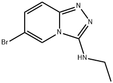 6-ブロモ-N-エチル-[1,2,4]トリアゾロ[4,3-A]ピリジン-3-アミン 化学構造式