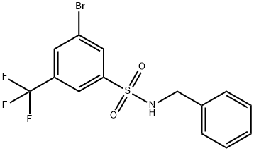 N-Benzyl-3-bromo-5-(trifluoromethyl)benzenesulfonamide Structure