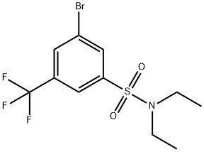 N,N-DIETHYL 3-BROMO-5-TRIFLUOROMETHYLBENZENESULFONAMIDE, 951885-25-9, 结构式