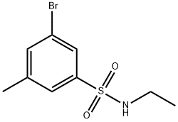 3-ブロモ-N-エチル-5-メチルベンゼンスルホンアミド 化学構造式