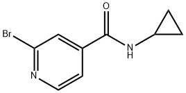 N-cyclopropyl 2-bromo-4-pyridinecarboxamide Struktur