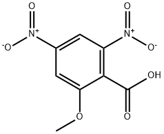 2-甲氧基-4,6-二硝基苯甲酸, 95192-63-5, 结构式