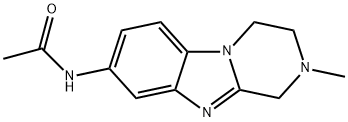 Acetamide,  N-(1,2,3,4-tetrahydro-2-methylpyrazino[1,2-a]benzimidazol-8-yl)- Struktur
