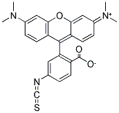 テトラメチルローダミンイソチオシアナート, アイソマー混合物 化学構造式