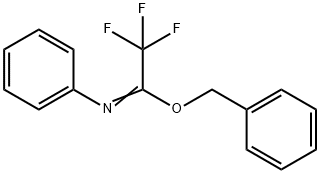 2,2,2-トリフルオロ-N-フェニルアセトイミド酸ベンジル 化学構造式