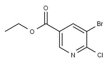 3-Pyridinecarboxylic acid, 5-broMo-6-chloro-, ethyl ester Structure