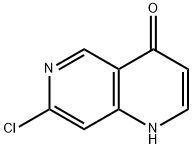 7-クロロ-1H-1,6-ナフチリジン-4-オン 化学構造式