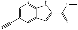 METHYL 5-CYANO-1H-PYRROLO[2,3-B]PYRIDINE-2-CARBOXYLATE Structure