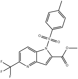 METHYL 5-(TRIFLUOROMETHYL)-1-TOSYL-1H-PYRROLO[3,2-B]PYRIDINE-2-CARBOXYLATE Structure