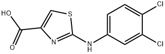 2-(3,4-dichloroanilino)-1,3-thiazole-4-carboxylic acid Struktur