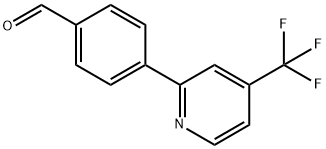 4-[4-(trifluoromethyl)-2-pyridinyl]benzenecarbaldehyde Structure