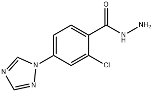 2-chloro-4-(1H-1,2,4-triazol-1-yl)benzenecarbohydrazide Structure