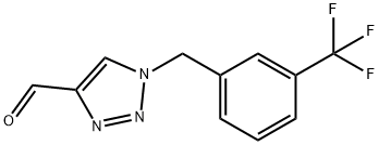 1-[3-(トリフルオロメチル)ベンジル]-1H-1,2,3-トリアゾール-4-カルブアルデヒド 化学構造式