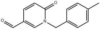 1-(4-メチルベンジル)-6-オキソ-1,6-ジヒドロ-3-ピリジンカルブアルデヒド 化学構造式