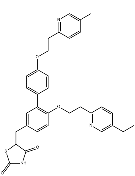 3-[2-[(5-エチル-2-ピリジニル)エトキシ]フェニル]ピオグリタゾン不純物 化学構造式
