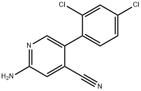 2-氨基-5-(2,4-二氯苯基)异氰吡啶 结构式