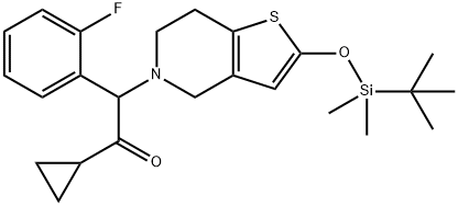 Desacetyl 2-O-tert-ButyldiMethylsilyl Prasugrel, 952340-38-4, 结构式