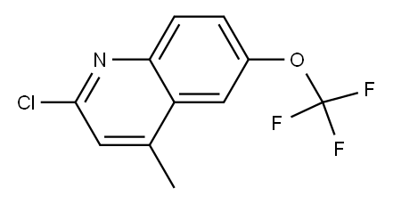 2-CHLORO-4-METHYL-6-(TRIFLUOROMETHOXY)QUINOLINE Structure