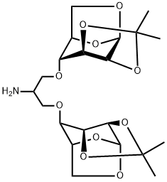 2-Amino-1,3-bis(1,6-anhydro-2,3-O-isopropylidene-b-D-mannopyranose-4-O-yl)-propane Structure