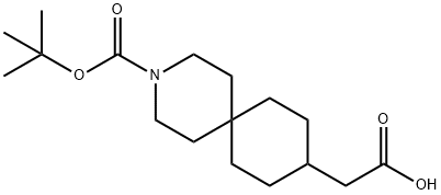 2-(3-(叔丁氧羰基)-3-氮杂螺[5.5]十一烷-9-基)乙酸, 952480-32-9, 结构式