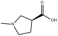 (S)-1-メチルピロリジン-3-カルボン酸 化学構造式