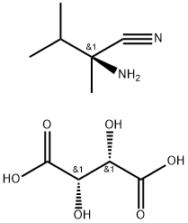 (2S)-2-AMino-2,3-diMethyl-butanenitrile D-(-)-Tartaric Acid 结构式