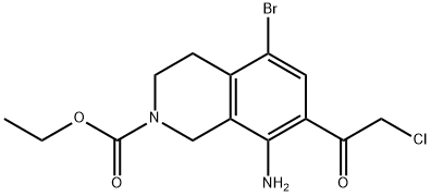 2(1H)-Isoquinolinecarboxylic  acid,  8-amino-5-bromo-7-(2-chloroacetyl)-3,4-dihydro-,  ethyl  ester|