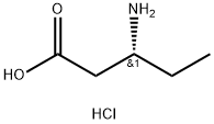 (3R)-3-氨基戊酸盐酸盐,952650-02-1,结构式