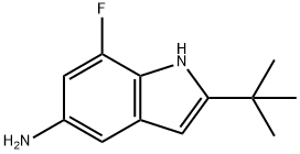 2-(叔丁基)-7-氟-1H-吲哚-5-胺, 952664-95-8, 结构式