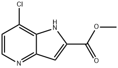 7-クロロ-4-アザインドール-2-カルボン酸メチル 化学構造式