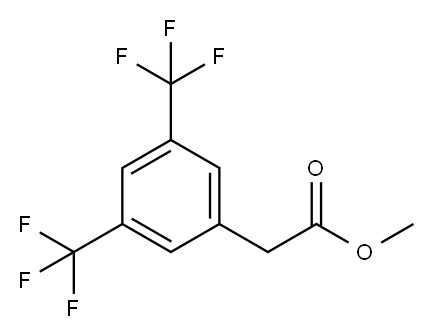 3,5-双(三氟甲基)苯基乙酸甲酯 结构式