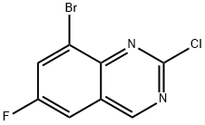 8-ブロモ-2-クロロ-6-フルオロキナゾリン 化学構造式
