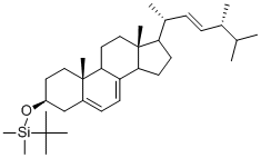tert-Butyl-[10,13-dimethyl-17-(1,4,5-trimethyl-hex-2-enyl)-2,3,4,9,10,11,12,13,14,15,16,17-dodecahydro-1H-cyclopenta[a]phenanthren-3-yloxy]-dimethyl-silane, 95307-26-9, 结构式