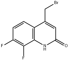 4-(ブロモメチル)-7,8-ジフルオロキノリン-2(1H)-オン 化学構造式