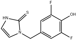 1-[(3,5-Difluoro-4-hydroxyphenyl)methyl]-1,3-dihydro-2H-imidazole-2-thione Struktur