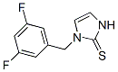 1-(3,5-ジフルオロベンジル)-1H-イミダゾール-2(3H)-チオン 化学構造式