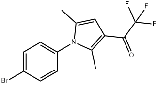 1-[1-(4-ブロモフェニル)-2,5-ジメチル-1H-ピロール-3-イル]-2,2,2-トリフルオロ-1-エタノン 化学構造式