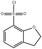 2,3-ジヒドロ-1-ベンゾフラン-7-スルホニルクロリド 化学構造式