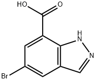1H-Indazole-7-carboxylicacid,5-broMo- Struktur