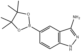3-氨基-1H-吲唑-5-硼酸频哪醇酯,953411-16-0,结构式