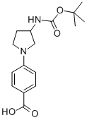 [1-(4-CARBOXY-PHENYL)-PYRROLIDIN-3-YL]-CARBAMIC ACID TERT-BUTYL ESTER Structure