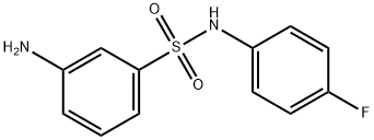 3-アミノ-N-(4-フルオロフェニル)ベンゼンスルホンアミド 化学構造式