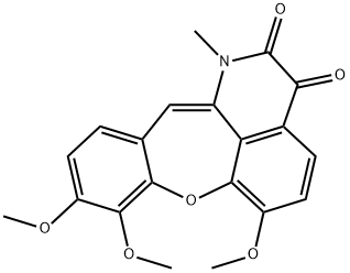 1-Methyl-6,8,9-trimethoxy-1H-[1]benzoxepino[2,3,4-ij]isoquinoline-2,3-dione Structure