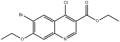 ethyl 6-bromo-4-chloro-7-ethoxyquinoline-3-carboxylate Structure