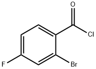 2-ブロモ-4-フルオロベンゾイルクロリド 化学構造式