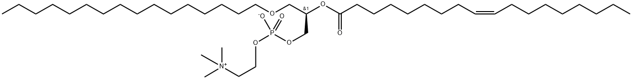 1-HEXADECYL-2-OLEOYL-SN-GLYCERO-3-PHOSPHORYLCHOLINE Structure